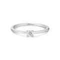 Ania Haie Sunny Sparkler Silberner Klassischer Schmaler Stapelring